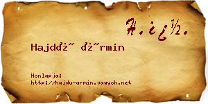 Hajdú Ármin névjegykártya